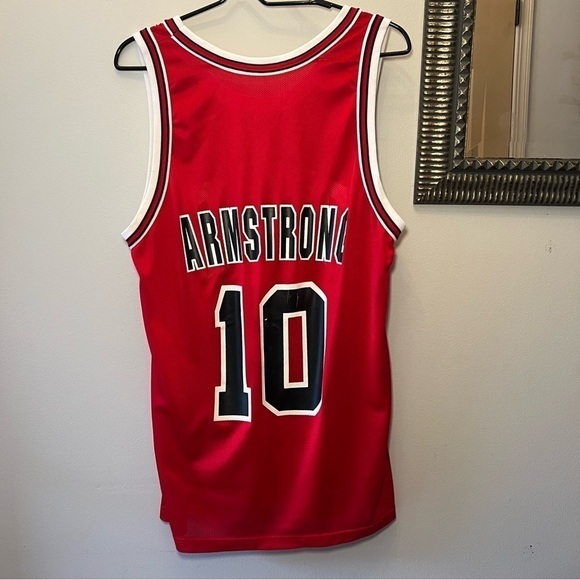 Chicago Bulls BJ Armstrong Champion Vintage 90s Jersey Men’s size 44 - Picture 6 of 12